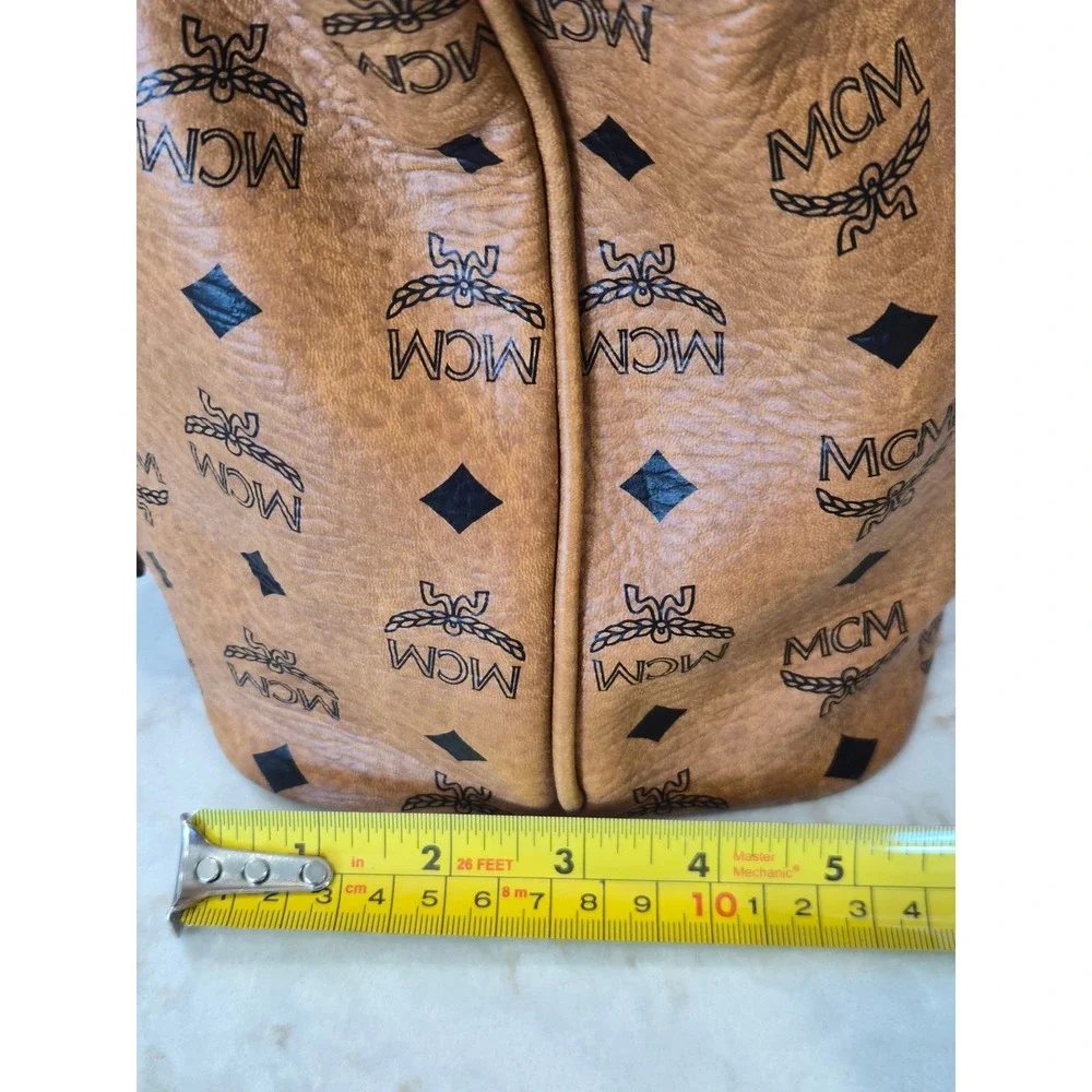 MCM Cognac Visetos Monogram Leather Satchel Crossbody Bag MWP0AVI18CO001 K7975